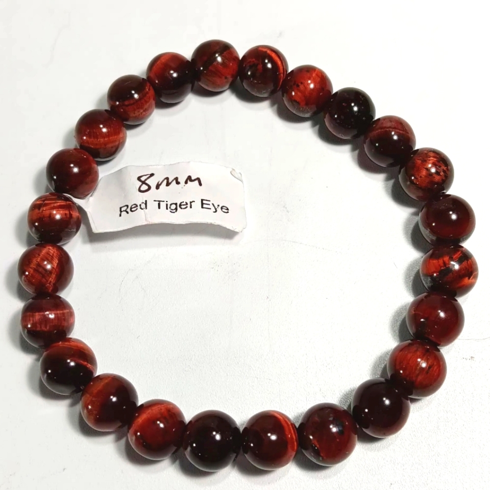 Red Tiger Eye Gemstone Bracelet